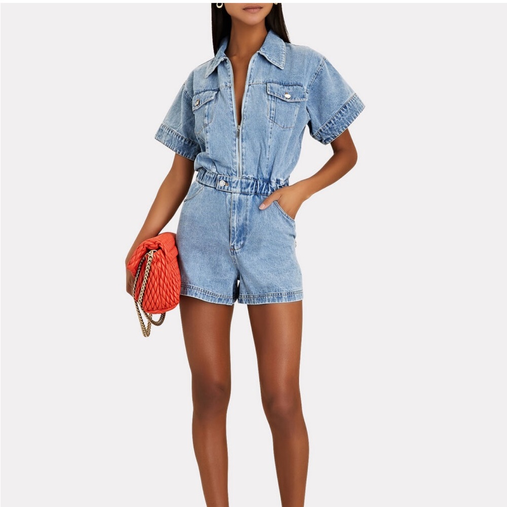 NWOT WeWoreWhat denim romper